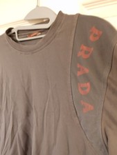 Prada T-Shirt,Grey, Mens Size Large