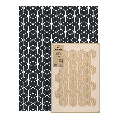 Reusable plastic wall stencil - plastic,