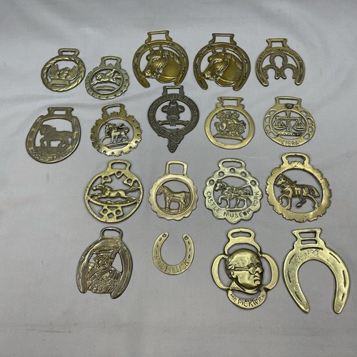 Vintage horse brasses mixed - horse,
