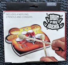 Paladone Desktop Distractions Stationery Set Notepad & Pencils Drums