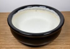 Black Glazed Stoneware 5 x 2 inch Plant Pot Base Planter Indoor Round