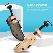 Wooden Shoe Trees x2 Size Shaper Pair Men Womens Ladies User-Friendly Custom Fit