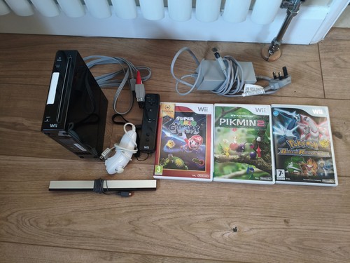 Nintendo wii black console - nintendo,