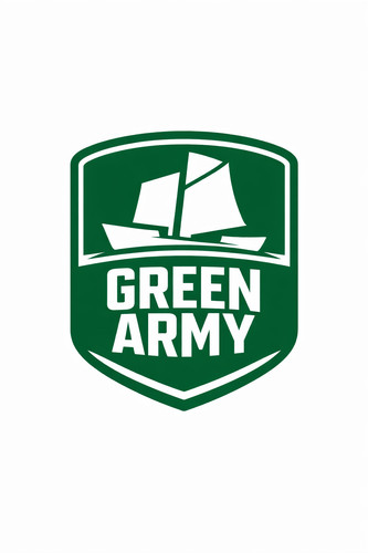 Green army shield - shield, vinyl