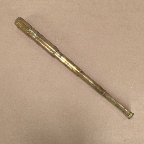 Antique brass draw telescope - 3-draw,