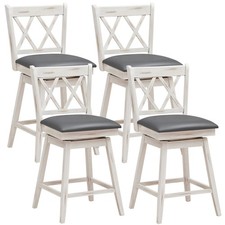 Set of 4 Barstools Swivel