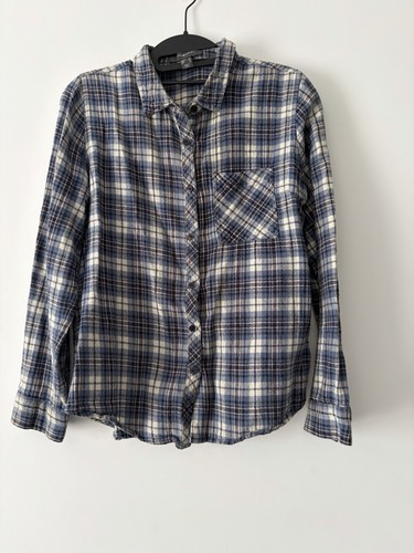 Women blue checked button - women’s,