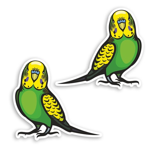 10cm green yellow - 10cm, budgie