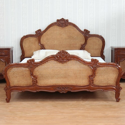 French arch rattan bed - arch, |