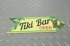Wooden Tiki Bar Sign Plague