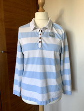 Toggi Ladies Framingham Long Sleeve Polo Shirt Blue White EUR 42