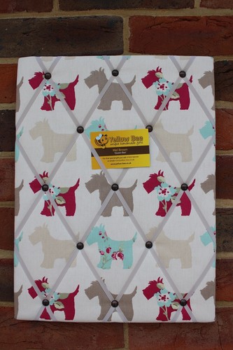 Scottie dog fabric padded memo - dog,