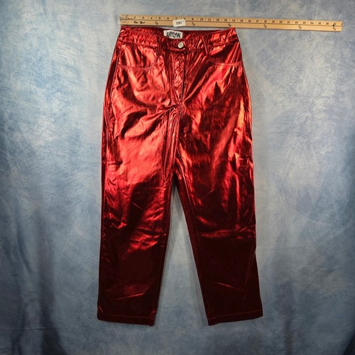 Amy lynn metallic - red, faux