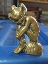 antique solid brass pixie imp