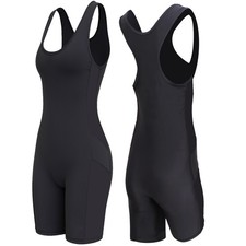 Ladies Boyleg Swimsuit Swimming Costume Long Leg Pool Beach Home Womens Swimsuit