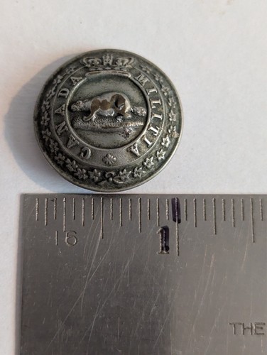 Vintage canada militia - vintage, button
