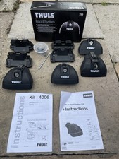 Thule Rapid System Complete with 2 Roof bars, Foot & kit for Car w Flash Railing