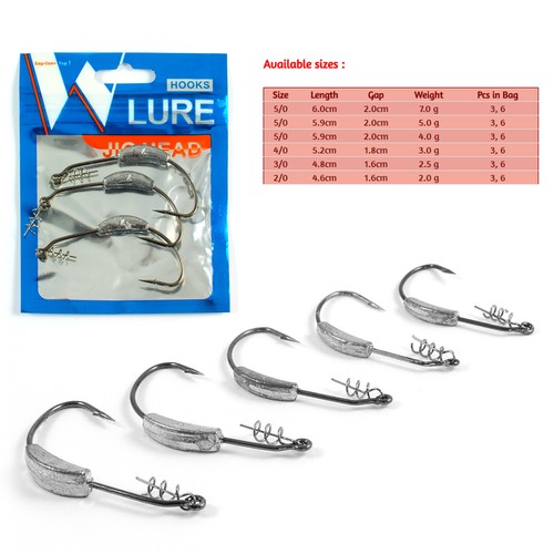 Offset hooks weighted screw - weighted,