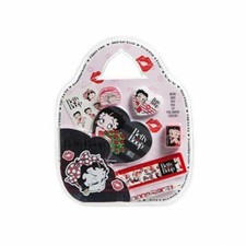 Betty Boop Stationery Set 7Pc Set - Handbag Shape Pack Betty School Writing 