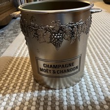 Rare Moet & Chandon Champagne Ornate Silver Colour Acrylic Plastic Ice Bucket