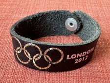London 2012 Olympics - Leather Wristband / Strap / Bracelet / Armband
