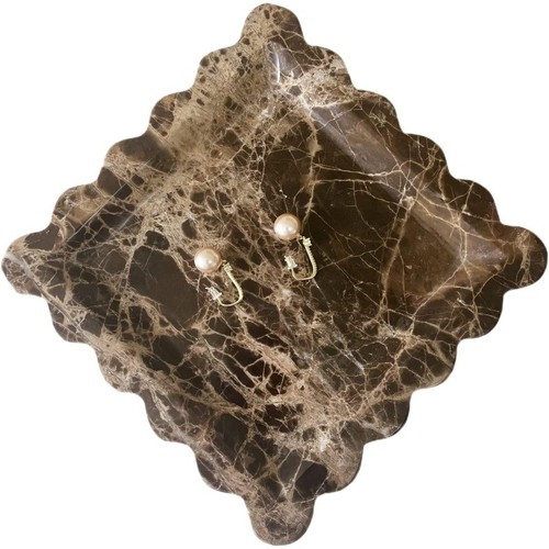 Vintage natural marble tray - natural,