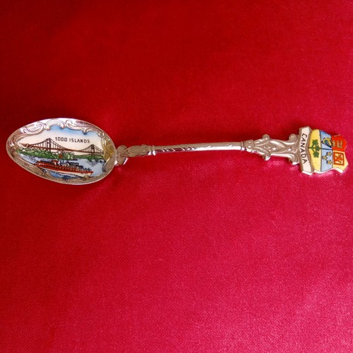 Vintage silver metal - silver, enamel