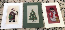 Lot of 3 Handmade Cross Stitch