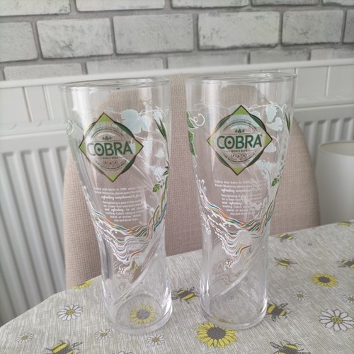 Cobra half pint beer glasses - cobra,