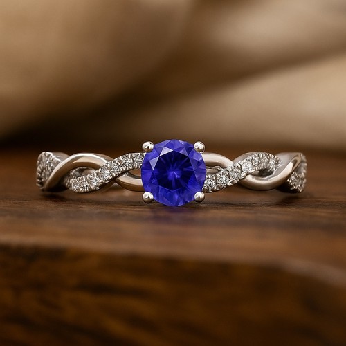 Swirl tanzanite with - with, diamond