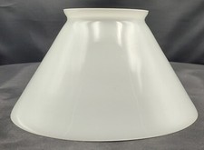 White opaline glass conical coolie shade - 22.5 cm