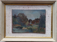 BERNARD DUNSTAN RA 1920-2017 ORIGINAL SIGNED OIL PAINTING 'COUNTRY COTTAGE'