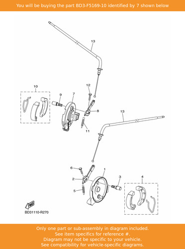 Yamaha plate brake shoe 2 - plate,,