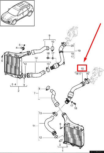 Porsche cayenne 92a charge air - charge,