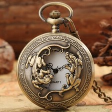 Bronze Pocket Watch Engraved