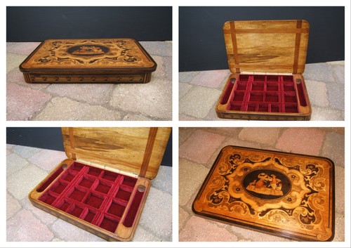 19c antique jewellery box - 19c,
