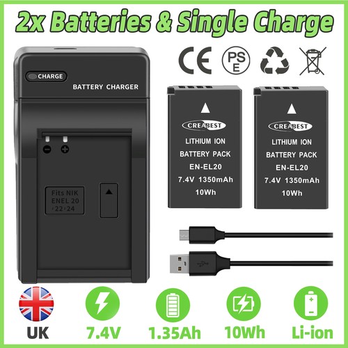 2pcs el20 el20a battery - en-el20a,