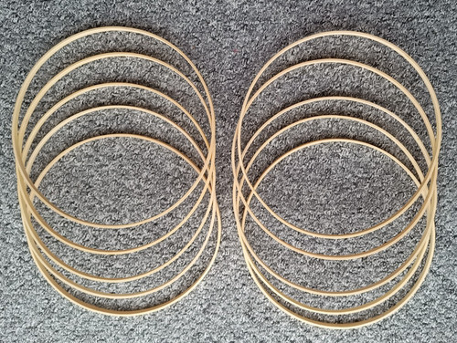 Wooden hoops 12 - 10,