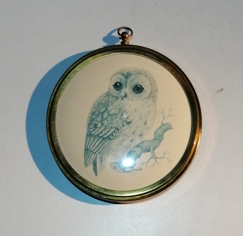 Vintage owl plaque - owl,
