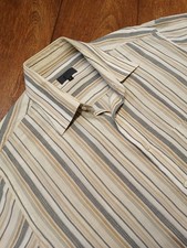 Men's Gabicci Seersucker Cotton Large Designer Short Sleeve Shirt Immaculate