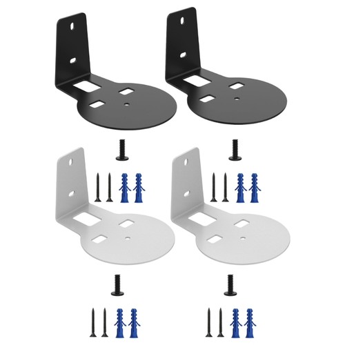 White metal speaker brackets - white,