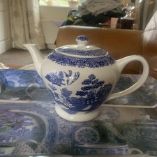 Vintage Barratts Teapot Blue & White Willow Pattern