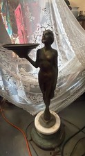 Art Deco Bronzed Spelter Nude