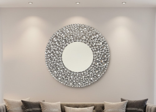 Silver jewel sparkle - jewel, round