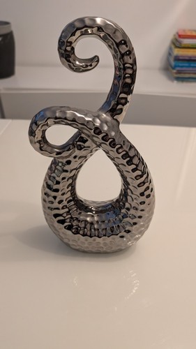 Silver decorative ornament - decorative,