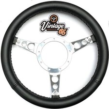 Leather steering wheel - leather, 13"