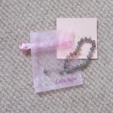 LOLA ROSE friendship style bracelet - grey Agate - translucent - new in pouch