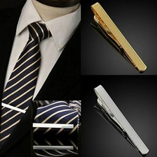 Mens Metal Silver Gold Tie