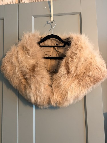 Vintage real beige fox - real, fur