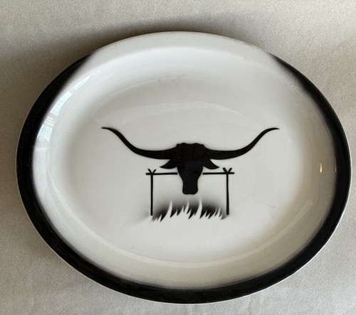Vintage oval longhorn steer - vintage,